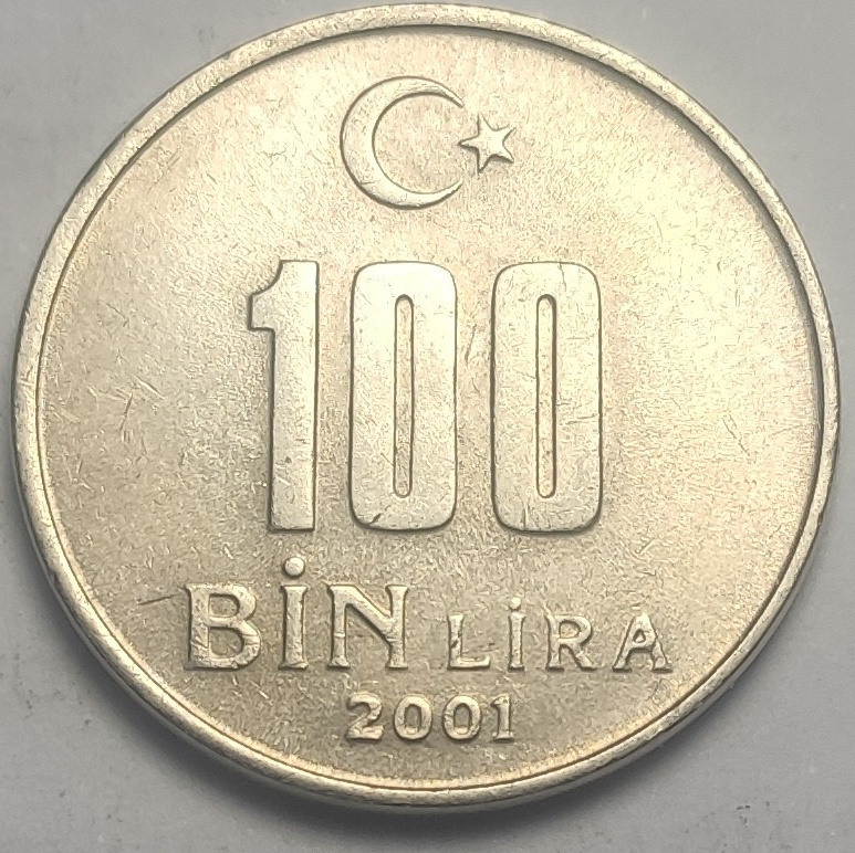 100.000 Лира 2001 Реверс
