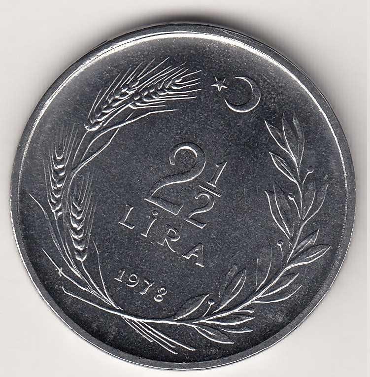 2 1/2 Лира 1978 Аверс