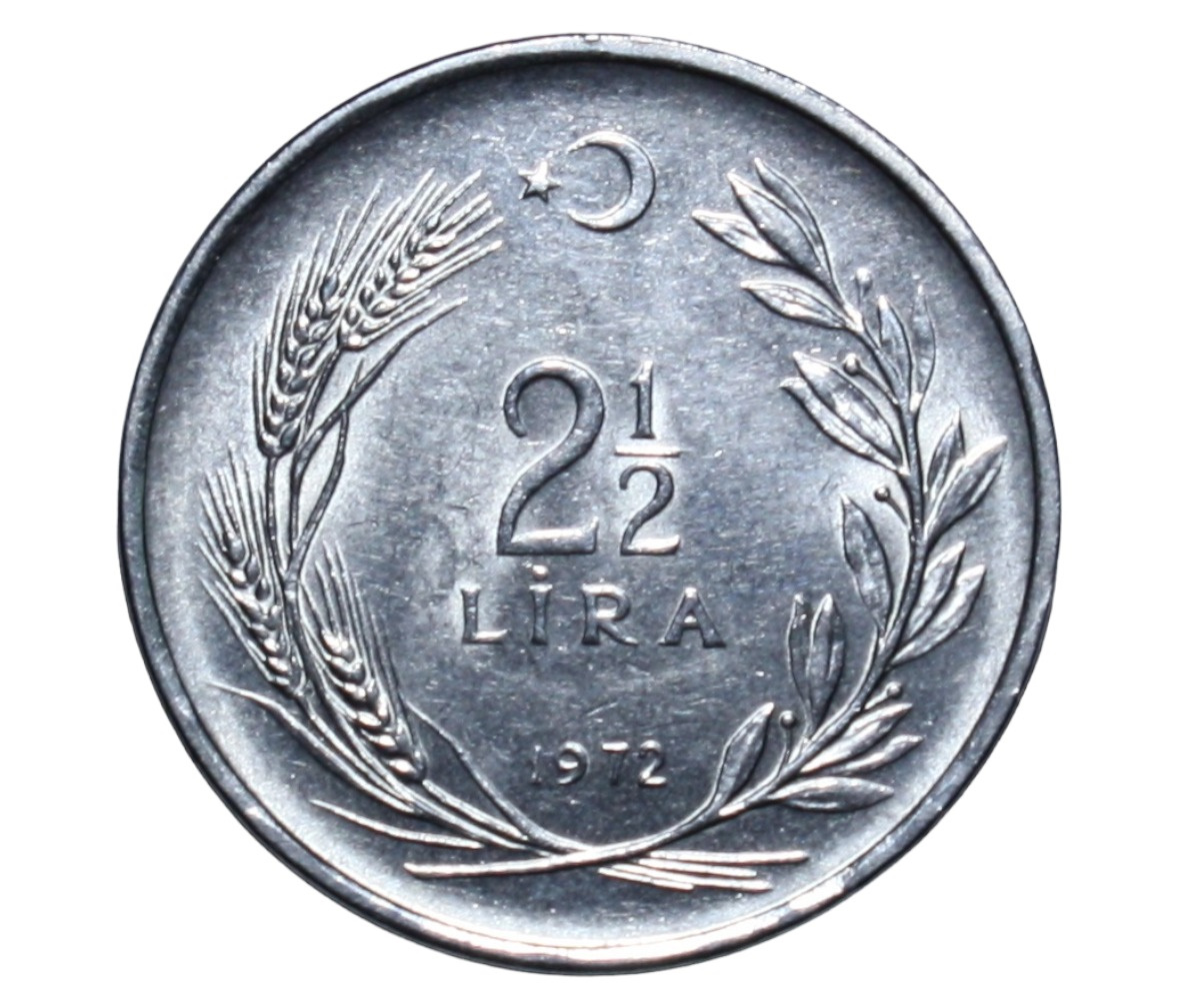 2 1/2 Лира 1972 Аверс