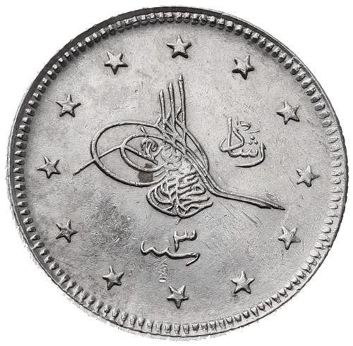 2 куруш 1327/3 Аверс