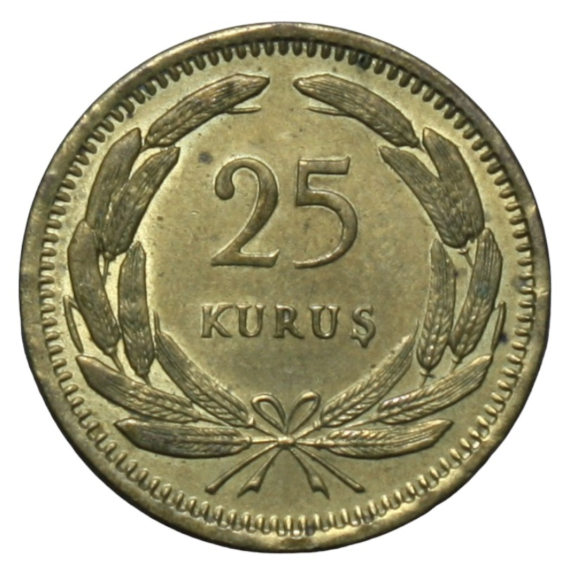 25 куруш 1955 Аверс