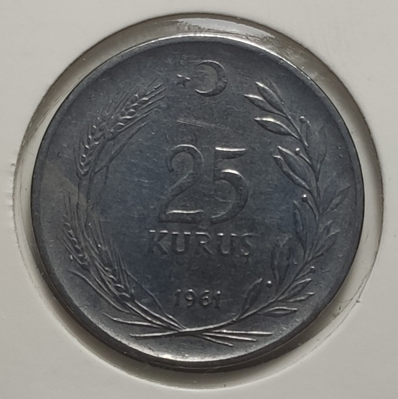 25 куруш 1961 Реверс
