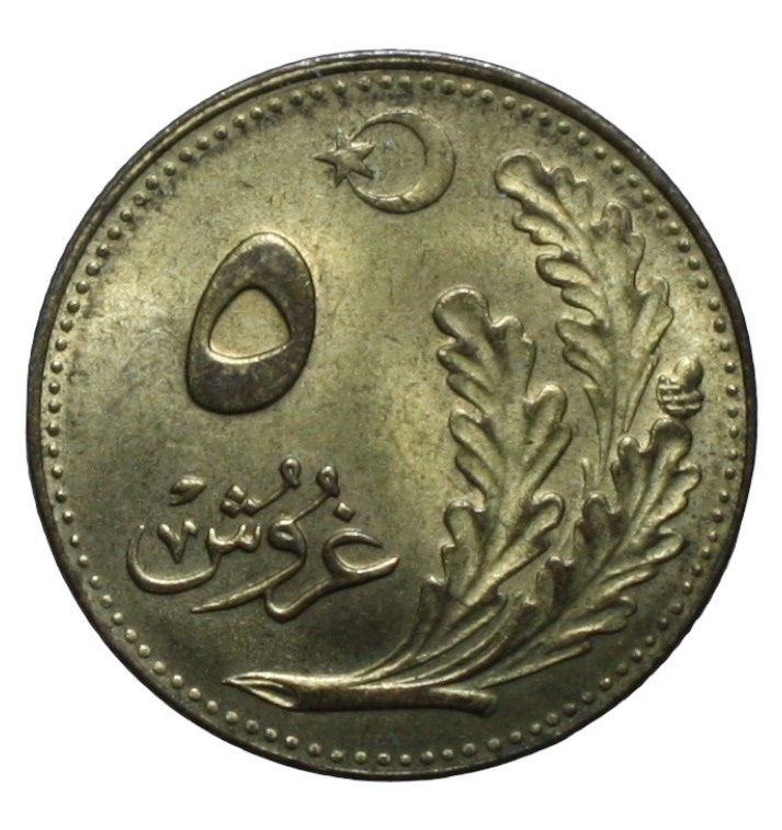 5 куруш 1340 Аверс
