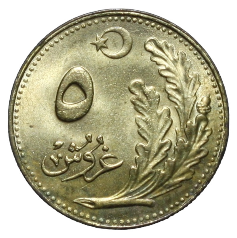 5 куруш 1341 Аверс