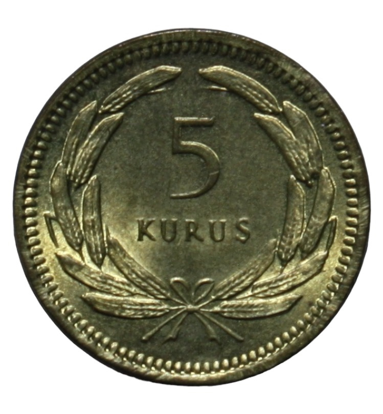 5 куруш 1950 Аверс