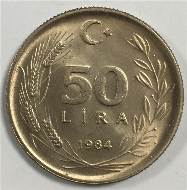 50 Лира 1984 Аверс