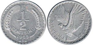 Chile 1/2 centesimo 1963