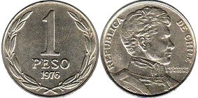 Chile 1 peso 1976