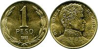 Chile 1 peso 1989