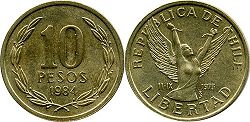 Chile 10 pesos 1984