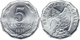 Chile 5 centavos 1976