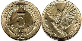 Chile 5 centesimos 1970
