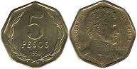 Chile 5 pesos 1998