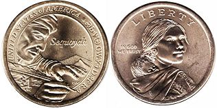США монета 1 доллар 2017