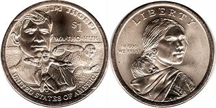 США монета 1 доллар 2018