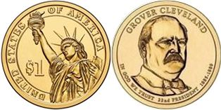 США монета 1 доллар 2012 Кливленд