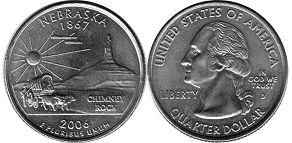 США монета квотер штаты США2006