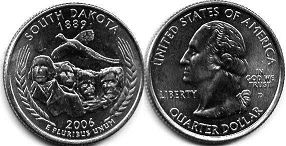 США монета квотер штаты США2006