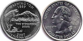 США монета квотер штаты США2007