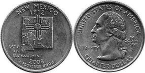 США монета квотер штаты США2008