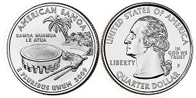 США монета квотер штаты США2009
