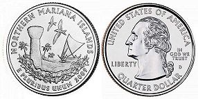 США монета квотер штаты США2009