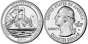 США монета США квотер Прекрасная Америка 2011