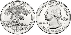 США монета США квотер Прекрасная Америка 2013