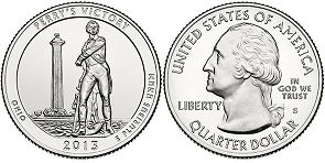 США монета США квотер Прекрасная Америка 2013