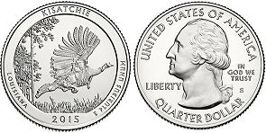 США монета США квотер Прекрасная Америка 2015