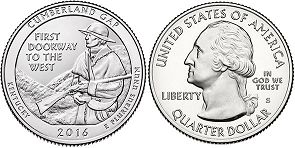 США монета США квотер Прекрасная Америка 2016