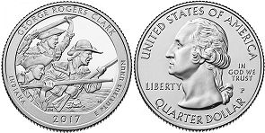 США монета США квотер Прекрасная Америка 2017