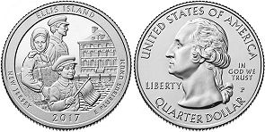 США монета США квотер Прекрасная Америка 2017