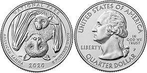 США монета США квотер Прекрасная Америка 2020