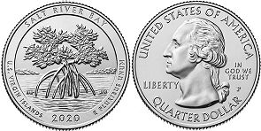 США монета США квотер Прекрасная Америка 2020