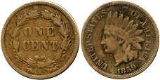 США монета 1 цент 1859