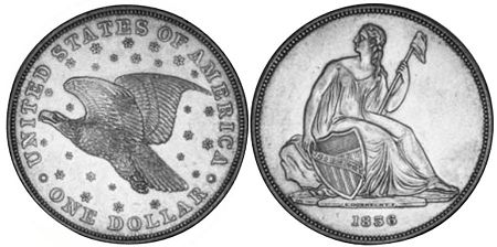 США монета 1 доллар 1836