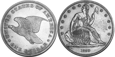 США монета 1 доллар 1839