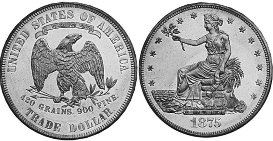 США монета 1 доллар 1875