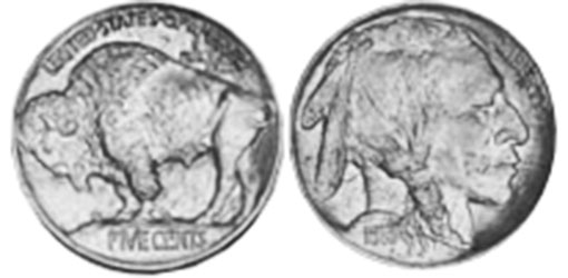 США монета 5 центов 1913