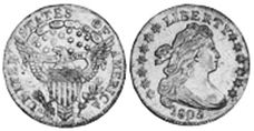 США монета дайм 1805