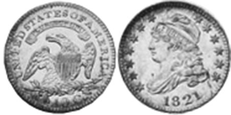 США монета 1821