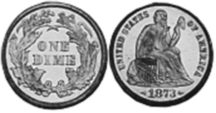 США монета 1873