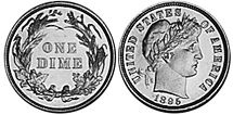 США монета дайм 1837