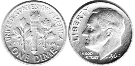 США монета 1964