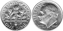 США монета дайм 1994