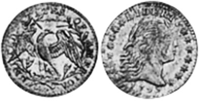 США монета half 1795