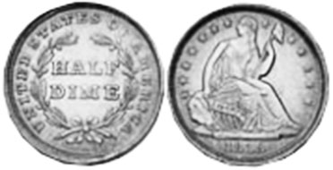 США монета half 1838