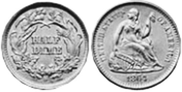 США монета half 1862