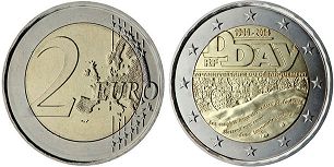 монета Франция 2 евро 2014